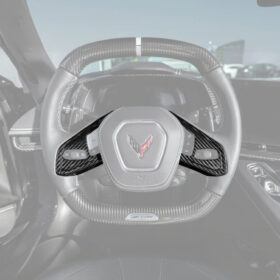 Extreme Online Store EOS Corvette C8 Carbon Fiber Custom Steering Wheel Trim for C8 Corvette