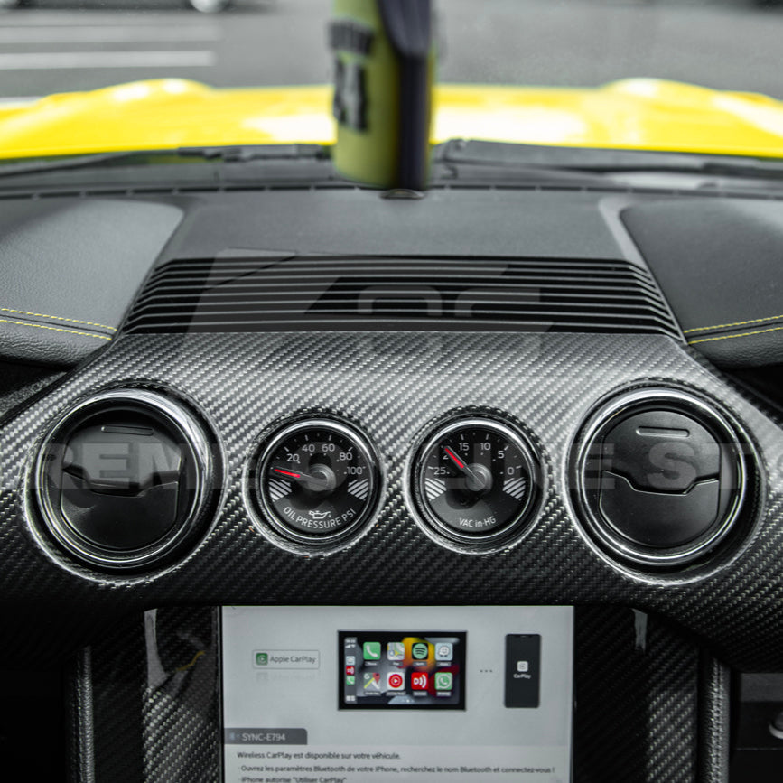 2015-23 Ford Mustang DRY CARBON FIBER Instrument Dashboard Panel Trim - Image 5