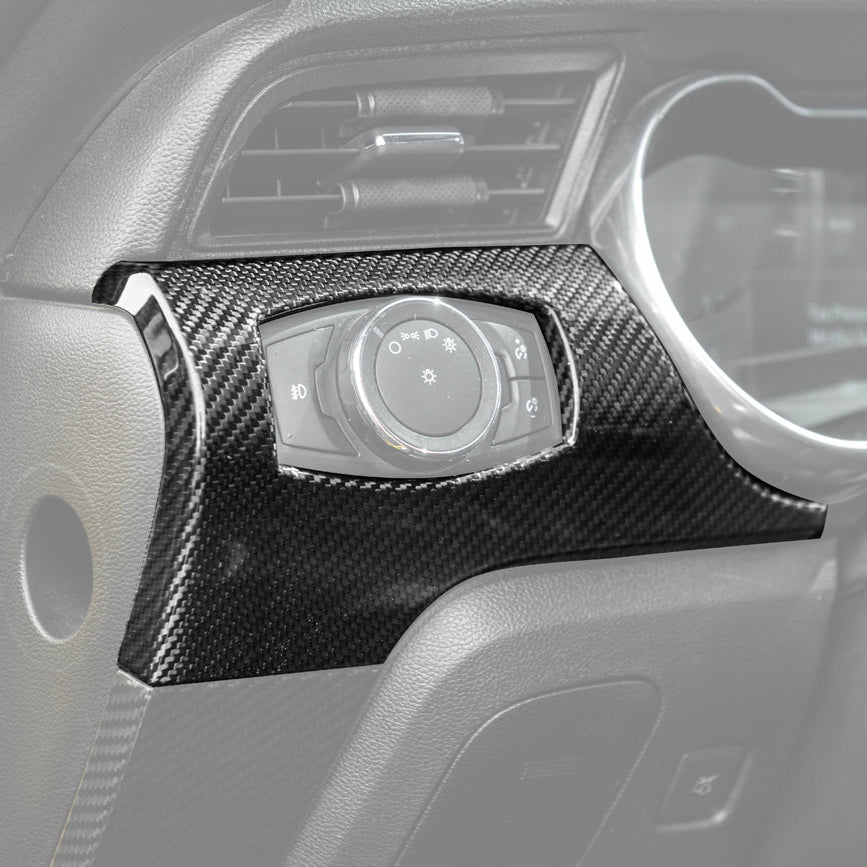 2015-23 Ford Mustang DRY CARBON FIBER Instrument Dashboard Panel Trim - Image 3