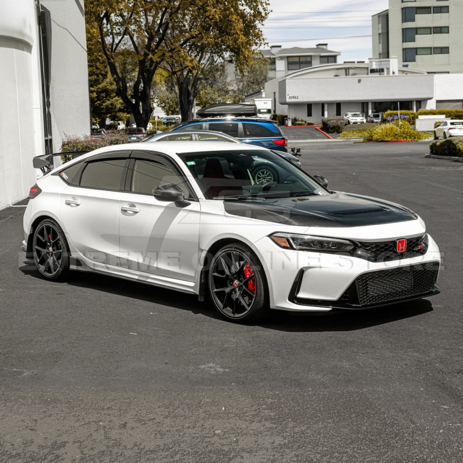 2023-Up Honda Civic Type-R Carbon Fiber Front Vented Bumper Hood Cover - Image 4