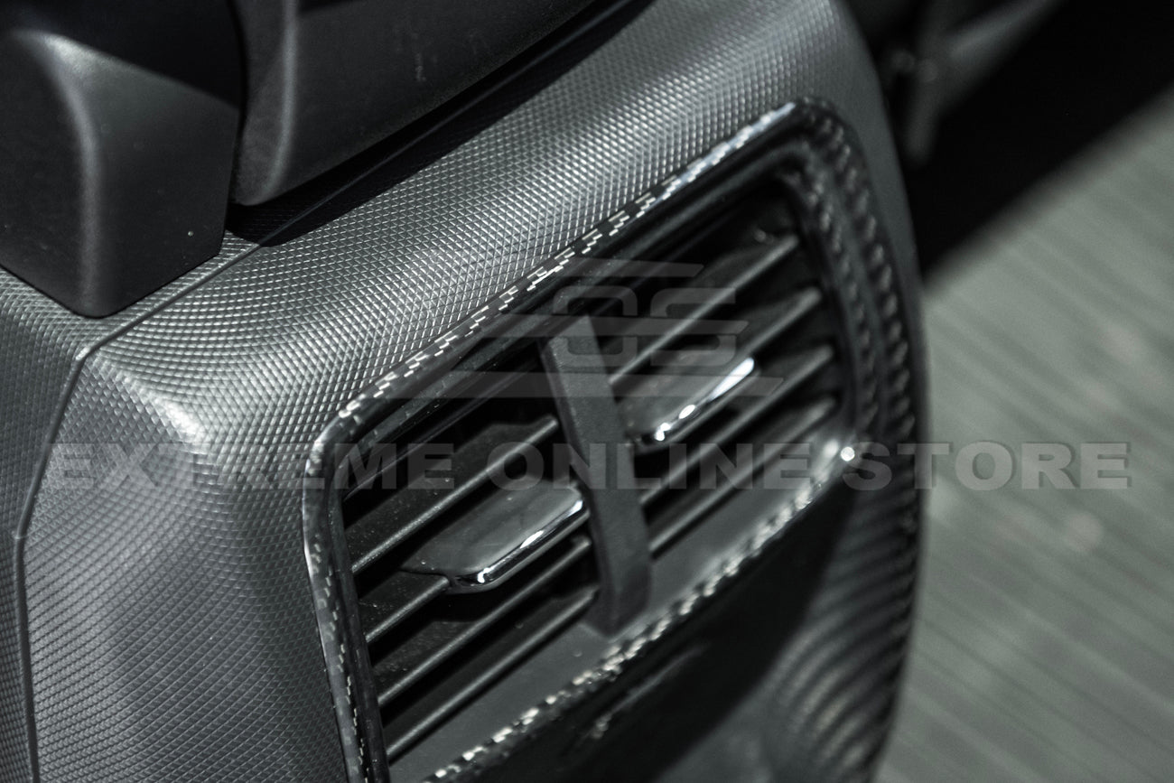 2021+ Ford Mustang Mach-E DRY Carbon Fiber Rear AC Panel Cover - Image 3