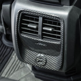 2021+ Ford Mustang Mach-E DRY Carbon Fiber Rear AC Panel Cover - image 2