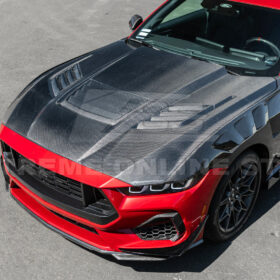 2024-Up Ford Mustang Front Super Snake Style Bumper Hood Vented Cover - image 5