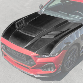 2024-Up Ford Mustang Front Super Snake Style Bumper Hood Vented Cover - image 3
