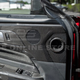 2024-Up Ford Mustang S650 | Dry CARBON FIBER Interior Door Speaker Cover Pairs - image 4