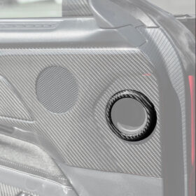 2024-Up Ford Mustang S650 | Dry CARBON FIBER Interior Door Speaker Cover Pairs - image 3