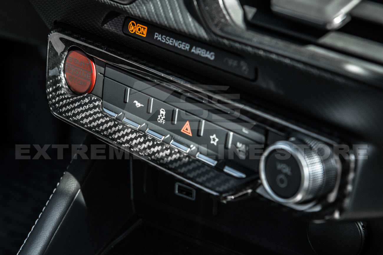 2024+ Ford Mustang DRY CARBON FIBER AC Control Panel Cover - Image 5