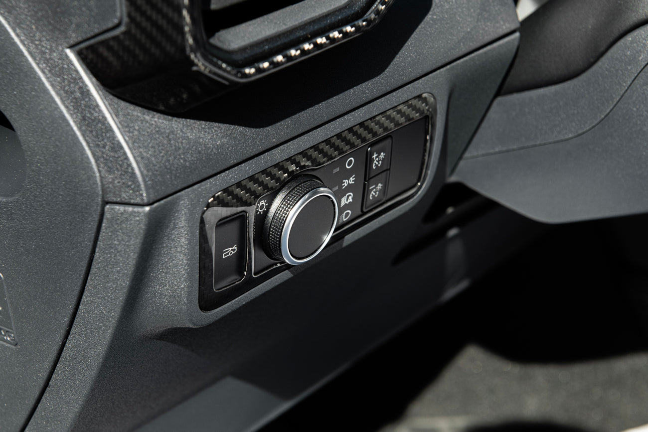 2021-Up Mustang Mach-E DRY CARBON FIBER Head Light Control Panel Trim - Image 3
