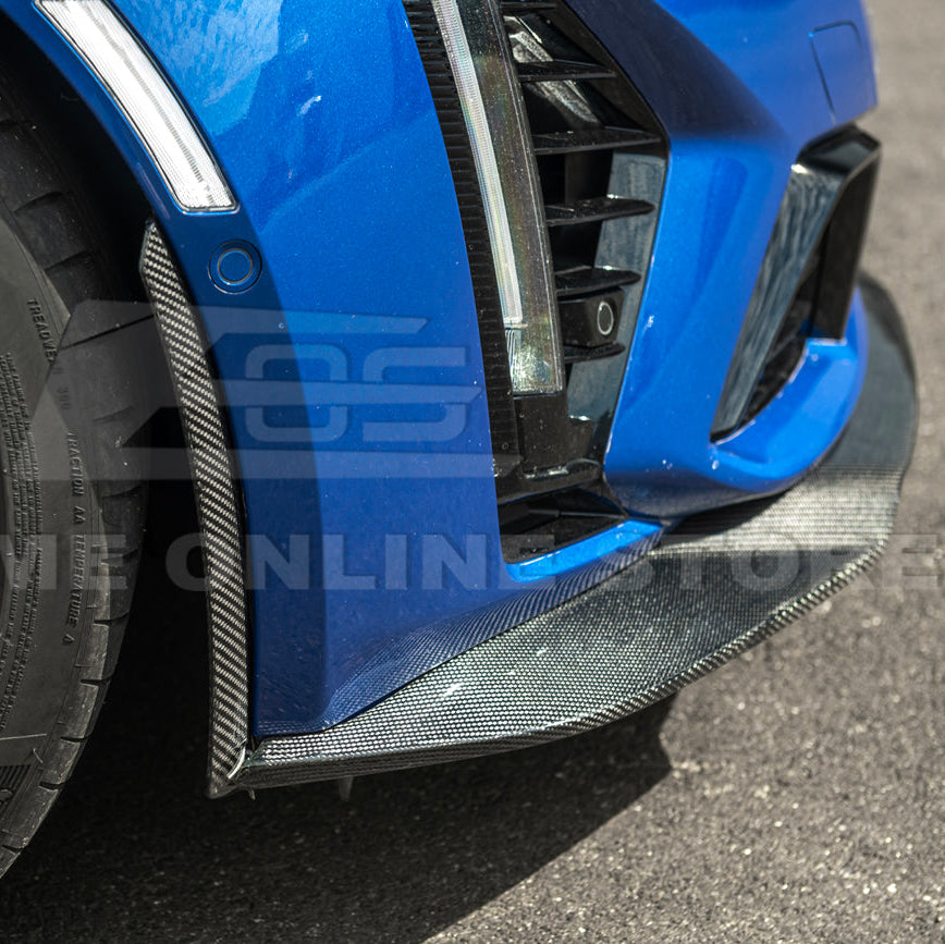 EOS 2020-Up Cadillac CT5-V Blackwing CARBON FIBER Front Splitter Side Wheel Arch - Image 12