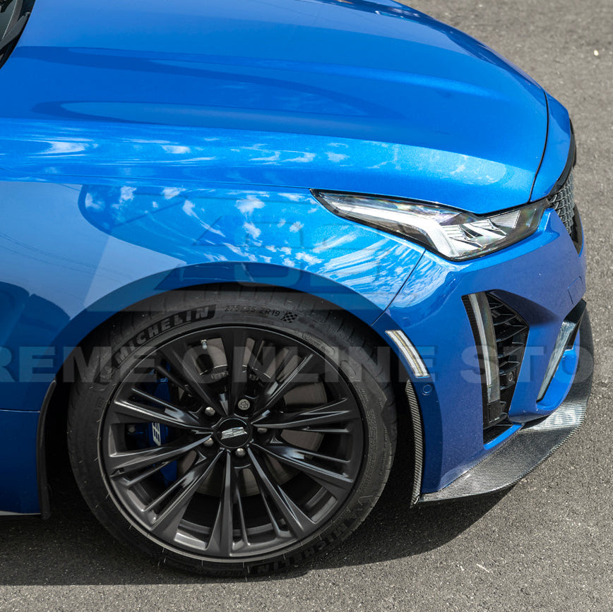 EOS 2020-Up Cadillac CT5-V Blackwing CARBON FIBER Front Splitter Side Wheel Arch - Image 9