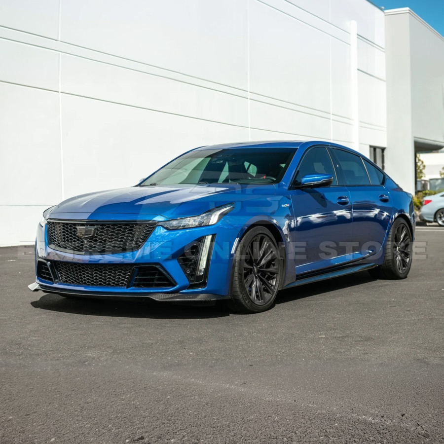 EOS 2020-Up Cadillac CT5-V Blackwing CARBON FIBER Front Splitter Side Wheel Arch - Image 4