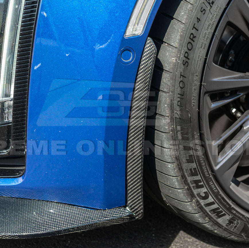 EOS 2020-Up Cadillac CT5-V Blackwing CARBON FIBER Front Splitter Side Wheel Arch - Image 14