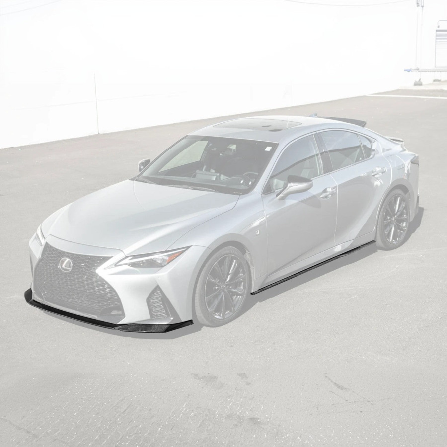 EOS 2021-Up Lexus IS Novel Style Front Lip Splitter & Side Skirts