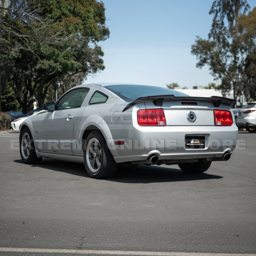 2005-09 Ford Mustang R Style Primer Black ABS Rear Trunk Wing Spoiler Lid Lip - Image 3
