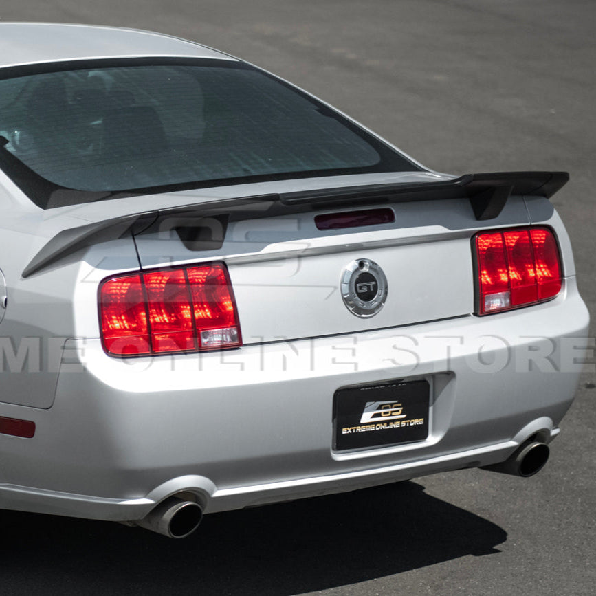 2005-09 Ford Mustang R Style Primer Black ABS Rear Trunk Wing Spoiler Lid Lip - Image 4