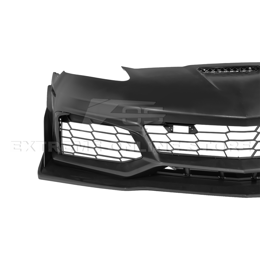 EOS 2005-13 Corvette C6 Z06 | C7 ZR1 Style Primed Front Bumper Replacement Cover - Image 5