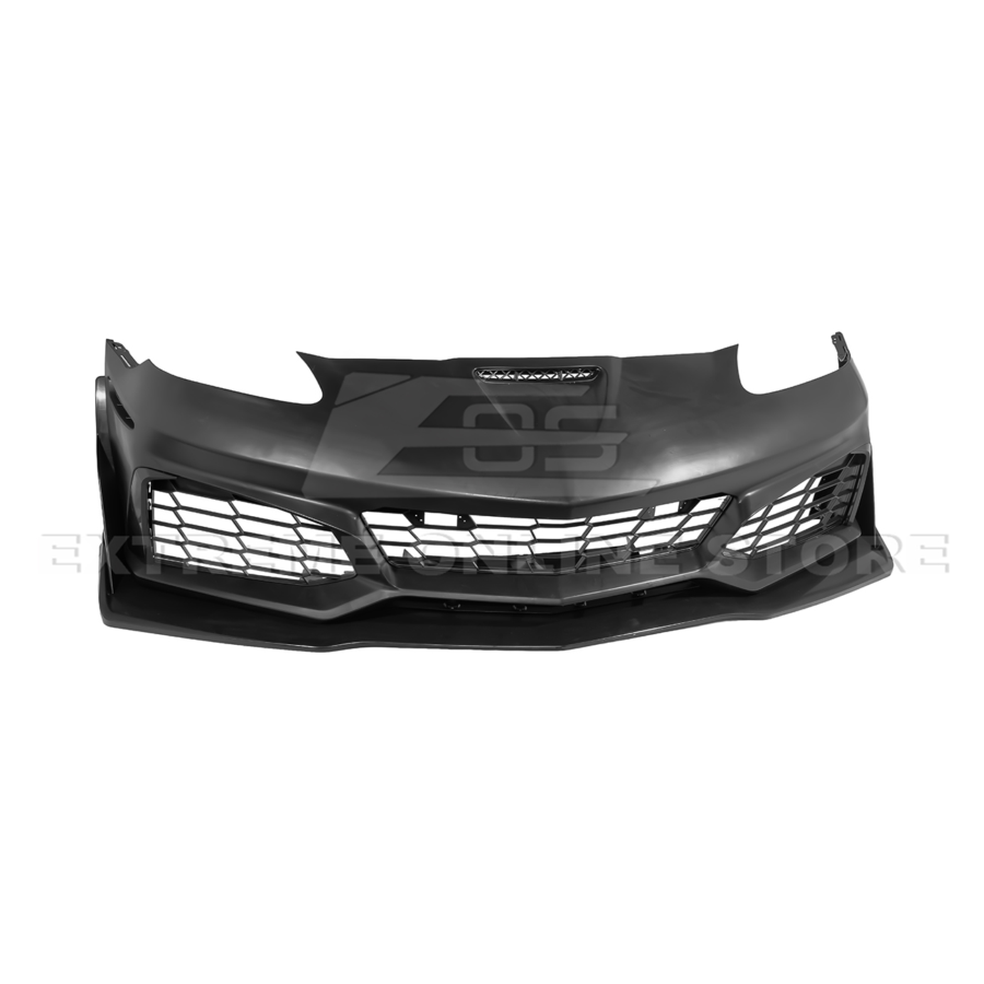 EOS 2005-13 Corvette C6 Z06 | C7 ZR1 Style Primed Front Bumper Replacement Cover - Image 3