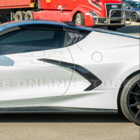 Extreme Online Store EOS Corvette C8 DRY Carbon Fiber Side Quarter Window Louver Sun Shade Cover for C8 Corvette - Image 5
