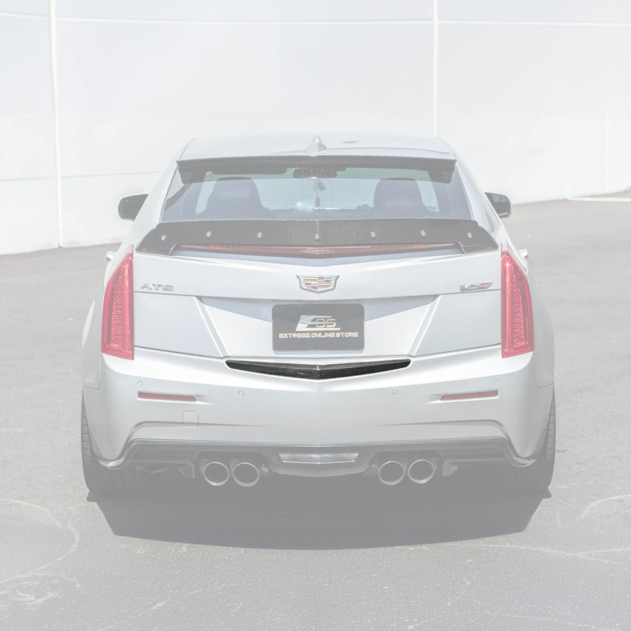 EOS 2013-18 Cadillac ATS ATS-V Sedan DRY CARBON FIBER Rear Trunk Applique Insert Trim