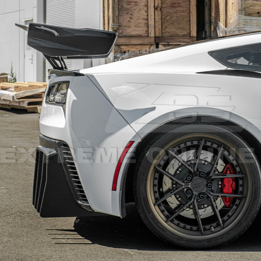 EOS 2014-2019 Chevrolet Corvette C7 Stingray / Z51 Carbon Fiber ZR1 Extended Package Rear Spoiler High Wing - Image 10