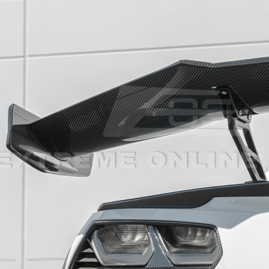 EOS 2014-2019 Chevrolet Corvette C7 Stingray / Z51 Carbon Fiber ZR1 Extended Package Rear Spoiler High Wing - Image 12