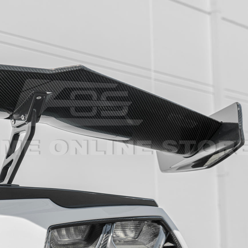 EOS 2014-2019 Chevrolet Corvette C7 Stingray / Z51 Carbon Fiber ZR1 Extended Package Rear Spoiler High Wing - Image 13
