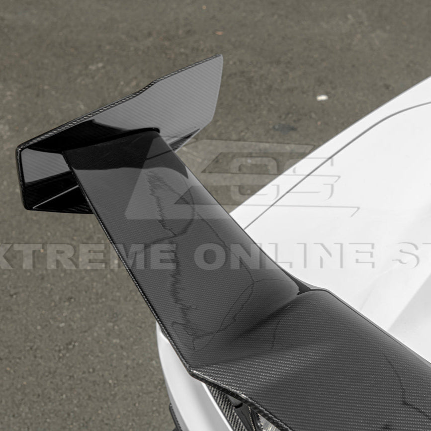EOS 2014-2019 Chevrolet Corvette C7 Stingray / Z51 Carbon Fiber ZR1 Extended Package Rear Spoiler High Wing - Image 14