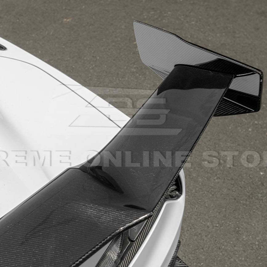 EOS 2014-2019 Chevrolet Corvette C7 Stingray / Z51 Carbon Fiber ZR1 Extended Package Rear Spoiler High Wing - Image 15