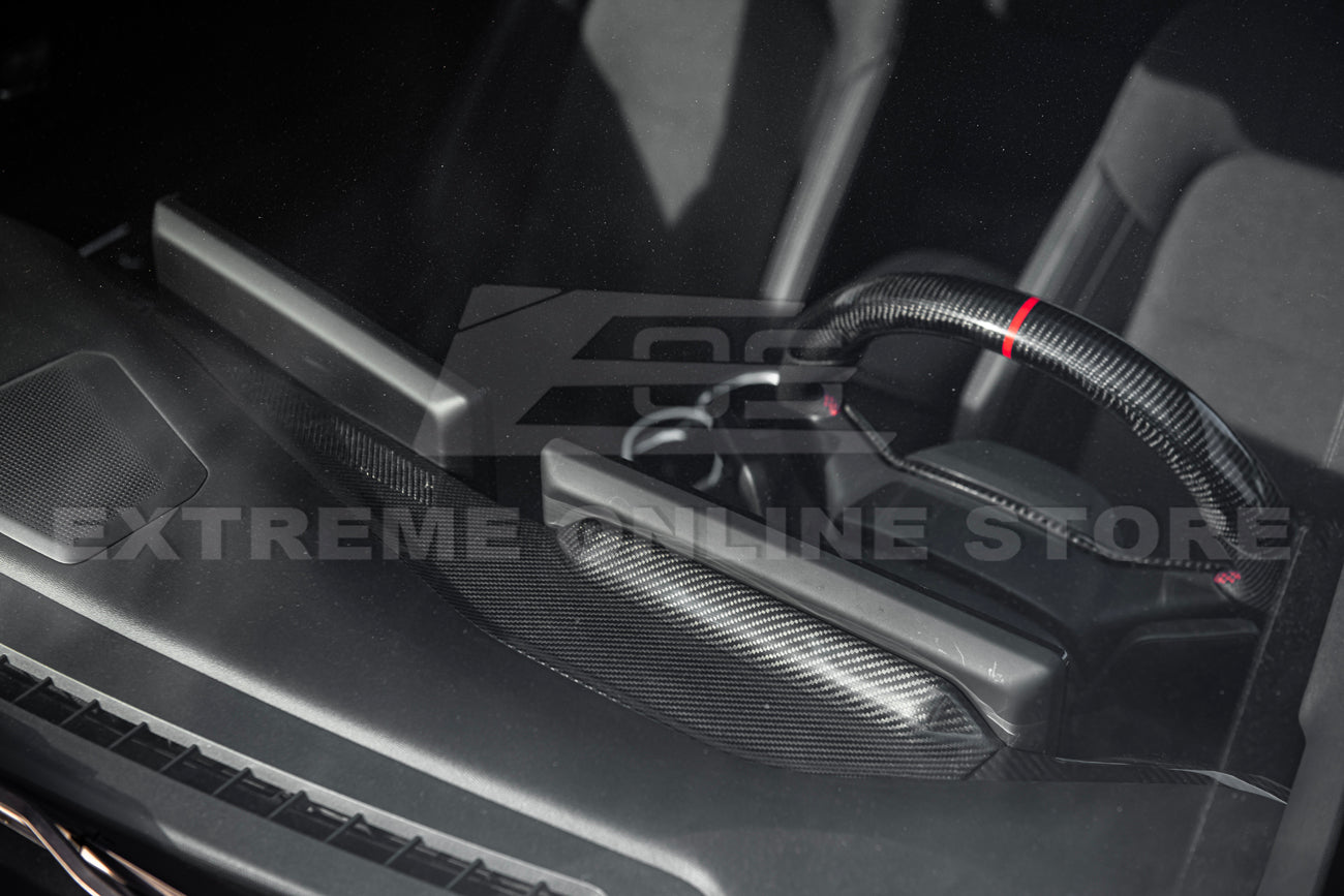 2024-Up Ford Mustang Interior DRY CARBON FIBER Dashboard Trim - Image 3