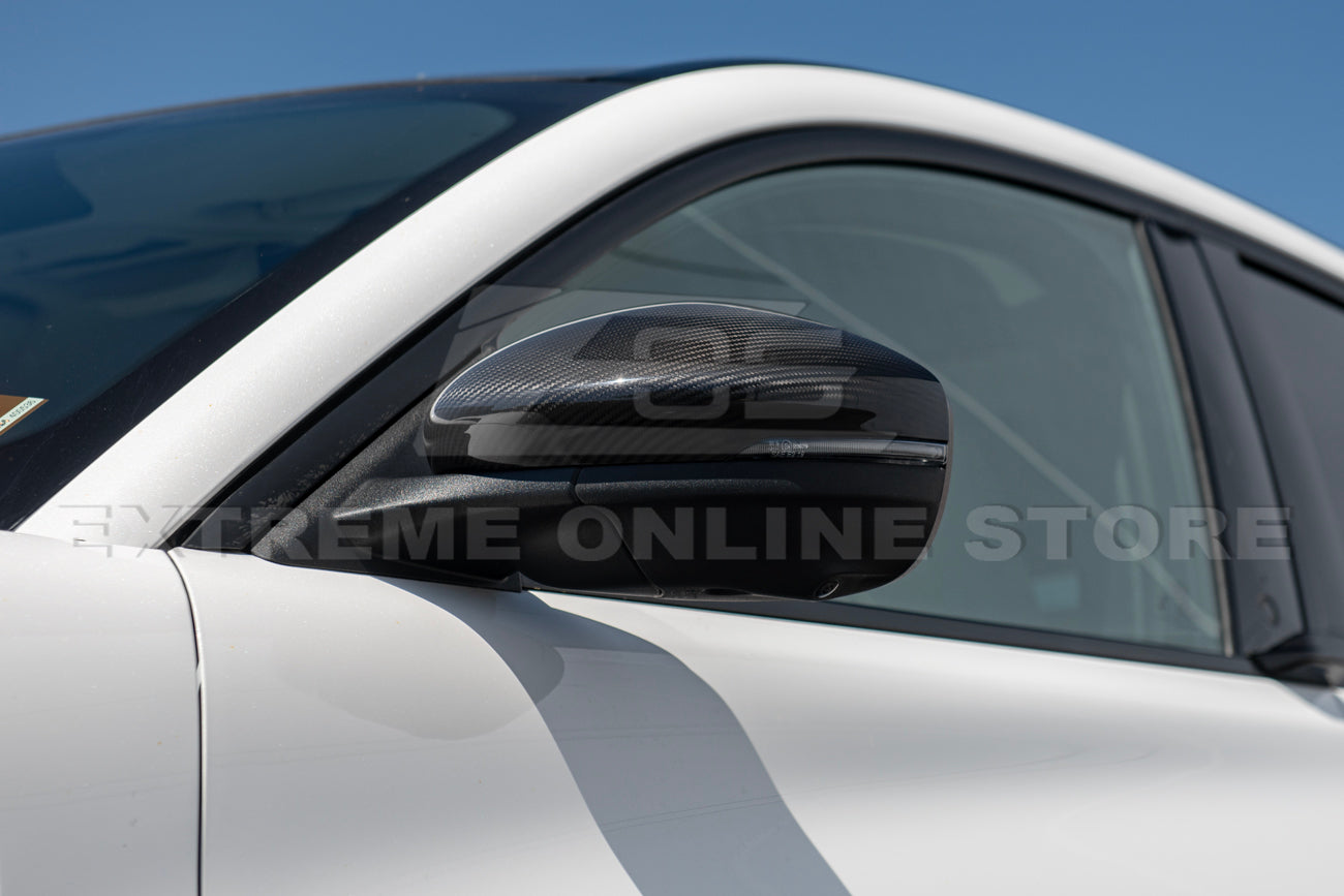 2021+ Ford Mustang Mach-E DRY CARBON FIBER Mirror Cap Cover - Image 4
