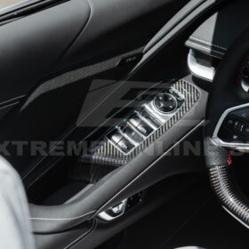 Extreme Online Store EOS Corvette C8 DRY CARBON FIBER Door Window Control Panel Switch Cover for C8 Corvette - Image 4