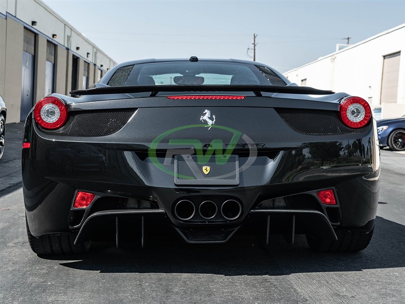 RW Carbon Ferrari 458 Carbon Fiber Rear Wing