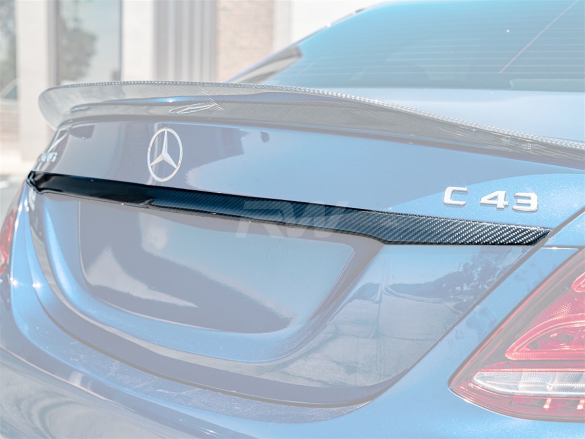 RW Carbon Mercedes W205 Sedan Carbon Fiber Trunk Trim