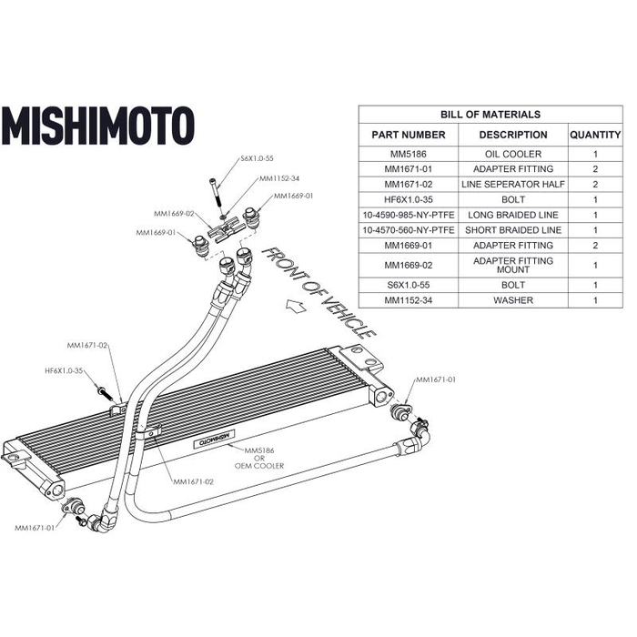Mishimoto Oil Cooler Kit, Fits BMW F8X M3/M4 2015-2020 - Image 9