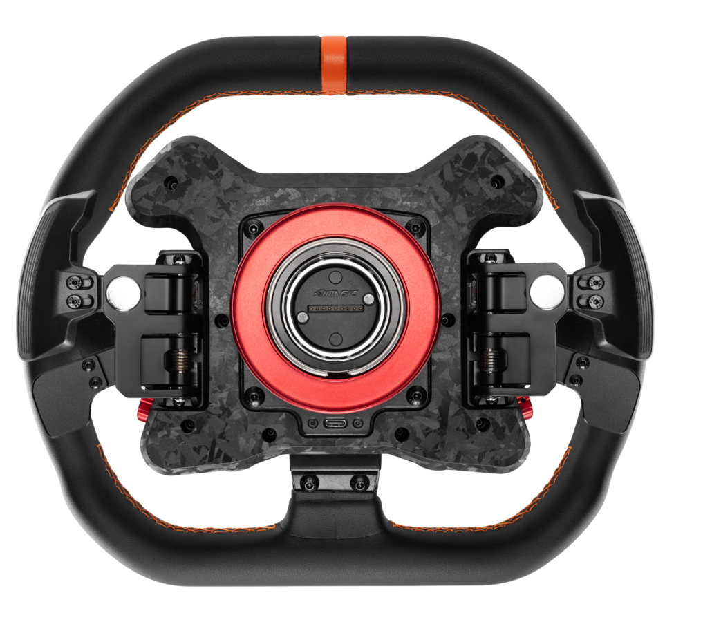 Simagic NEO X Series Steering Wheels - mounted on base