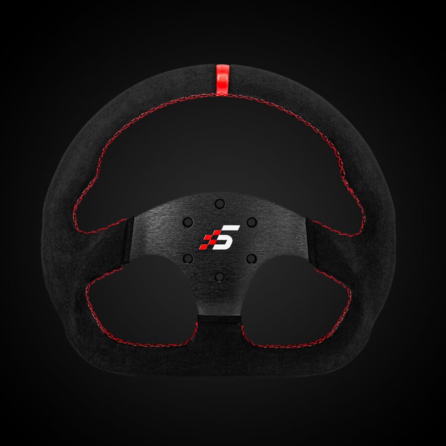 Simagic P-325D D-Shaped Steering Wheel - rear button layout