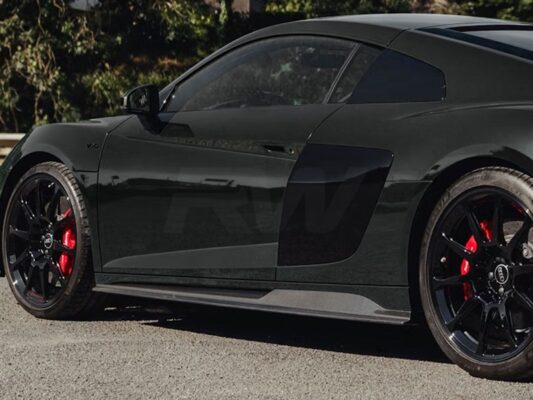RW Carbon Audi R8 4S GT Style Carbon Fiber Side Skirt Extensions