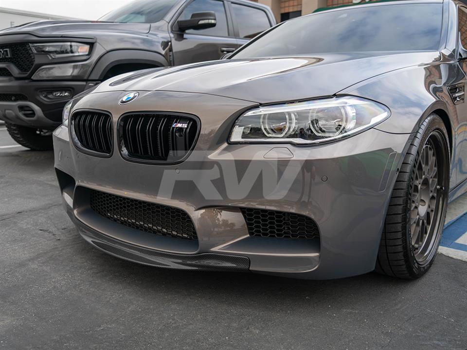 RW Carbon BMW F10 M5 Center Carbon Fiber Front Lip Spoiler - Image 9