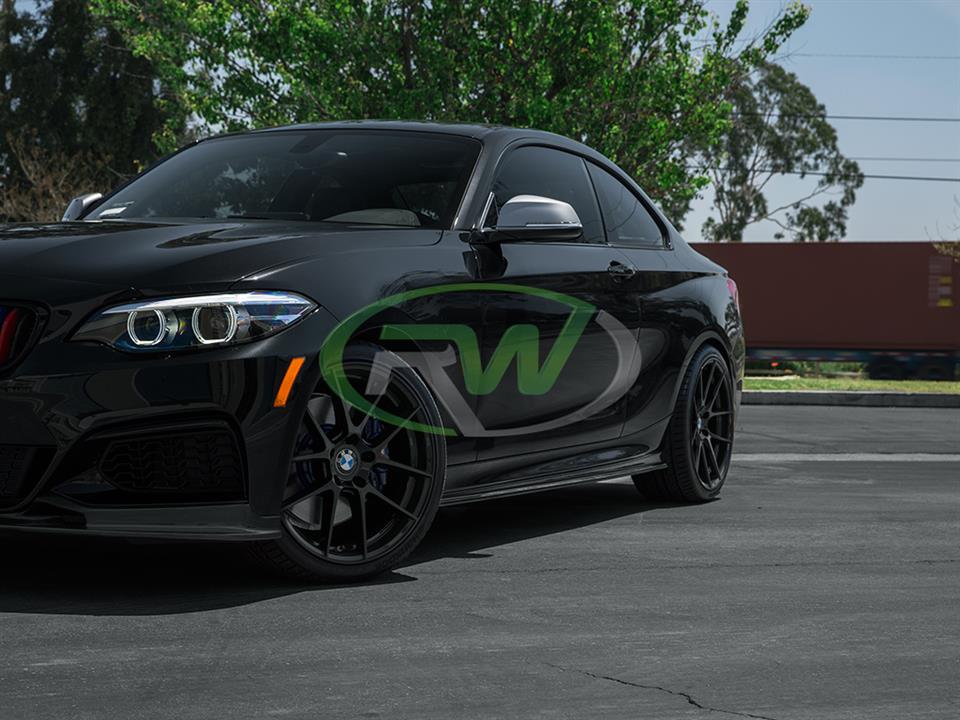 RW Carbon BMW F22 F23 Carbon Fiber Side Skirt Extensions - Image 10