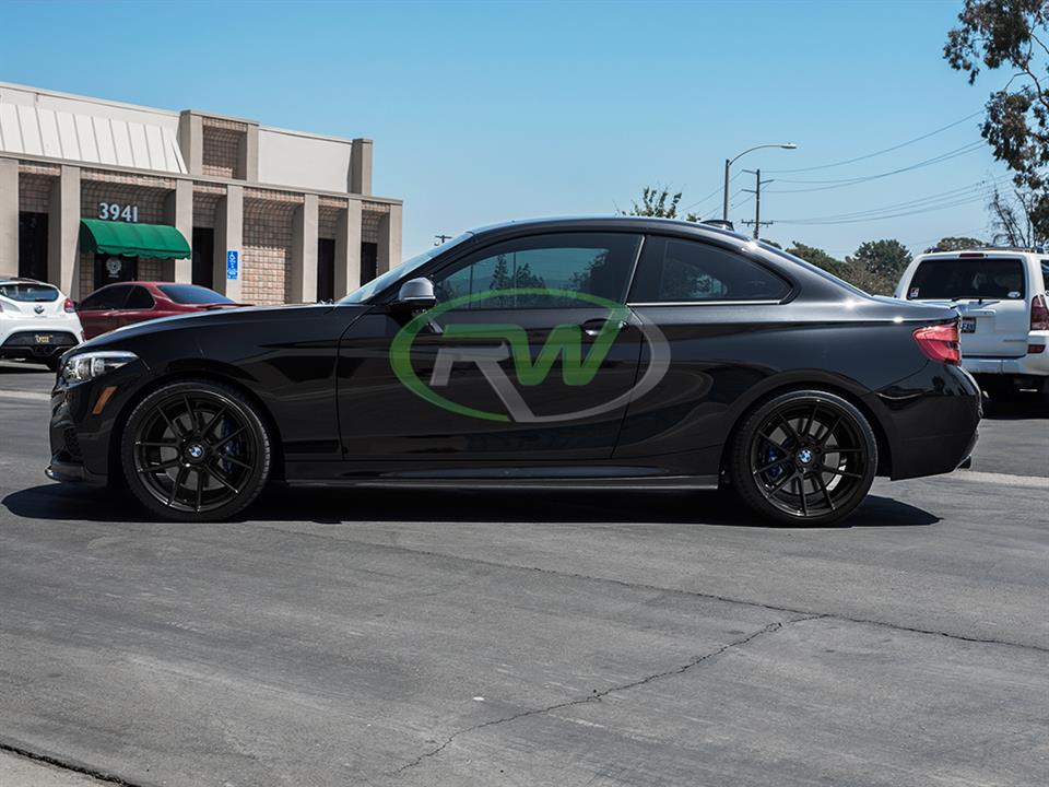 RW Carbon BMW F22 F23 Carbon Fiber Side Skirt Extensions - Image 11