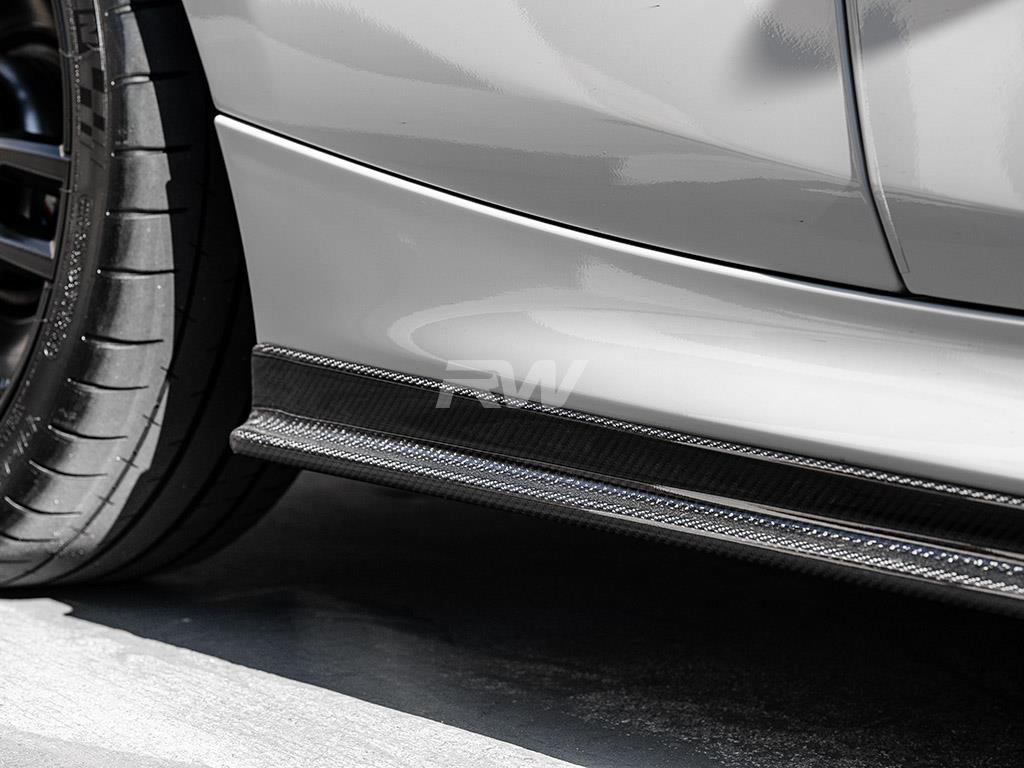 RW Carbon BMW F22 F23 Carbon Fiber Side Skirt Extensions - Image 4