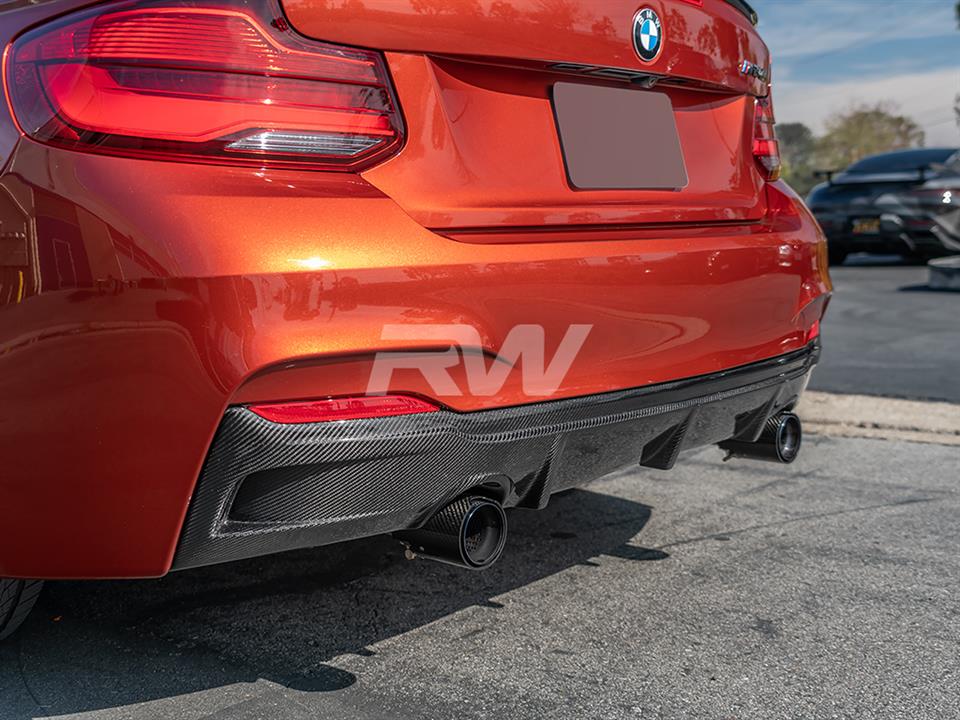 RW Carbon BMW F22 F23 Exotics Style Carbon Fiber Rear Diffuser