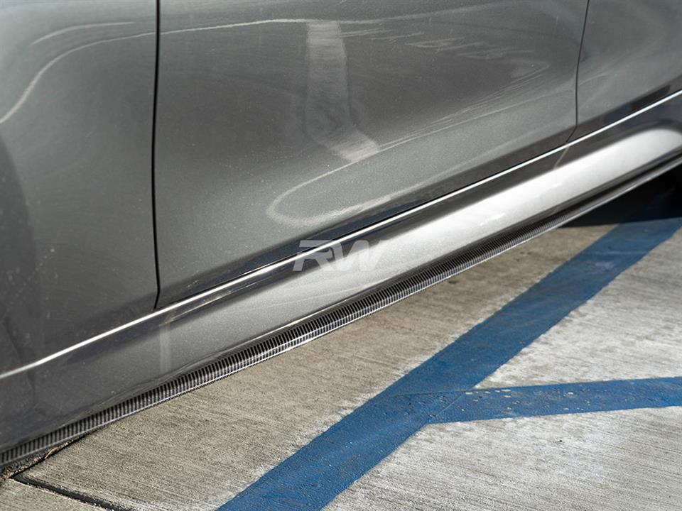 RW Carbon BMW F30 F31 Carbon Fiber Side Skirt Extensions - Image 5