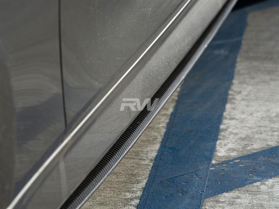 RW Carbon BMW F30 F31 Carbon Fiber Side Skirt Extensions - Image 4