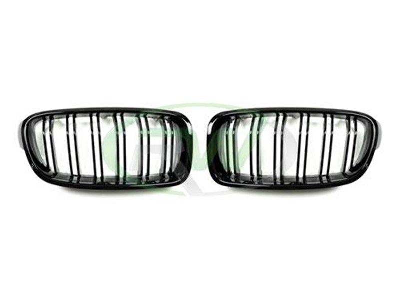 RW Carbon BMW F30 F31 Double Slat Gloss Black Grilles - Image 4