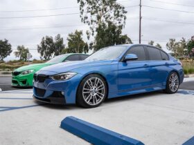 RW Carbon F30 F31 Performance Style Front Lip Spoiler for BMW 3 Series - Image 2