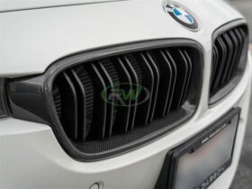 RW Carbon F30/F31 Double Slat Carbon Fiber Grilles for BMW 3 Series - Image 2