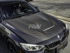 RW Carbon F30/F32 GTS Style Carbon Fiber Hood for BMW 3 Series - Image 9