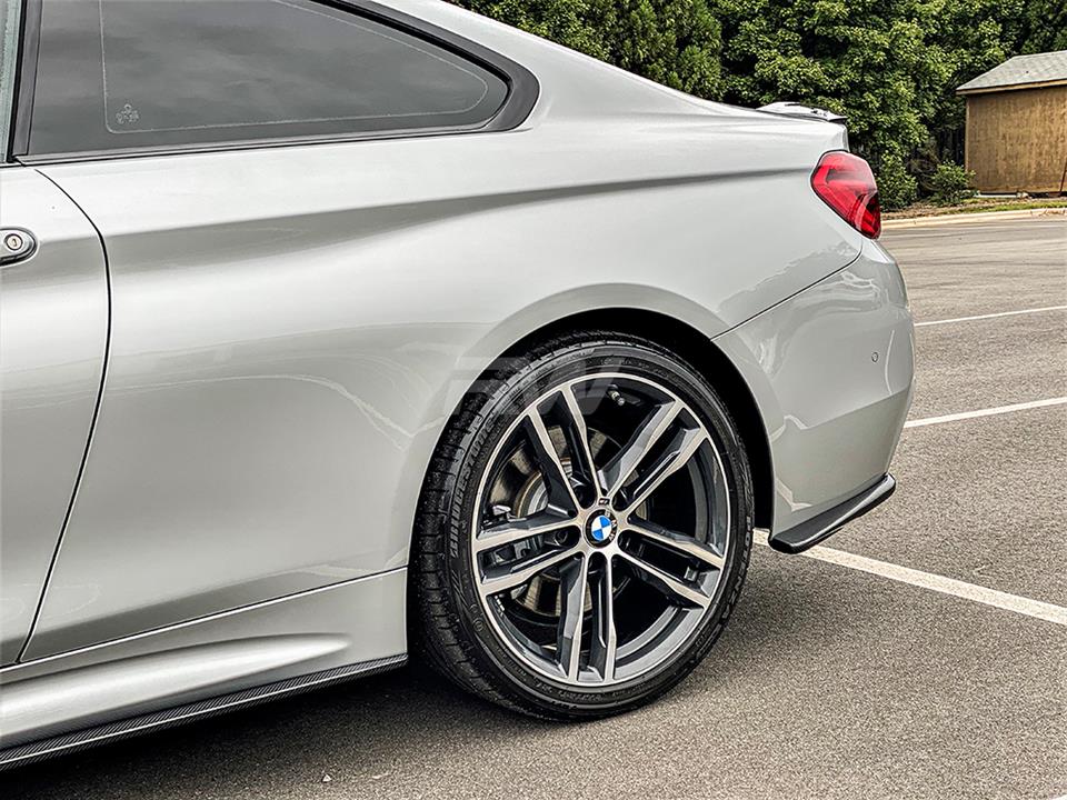 RW Carbon BMW F32 F33 Carbon Fiber Rear Bumper Splitters - Image 4