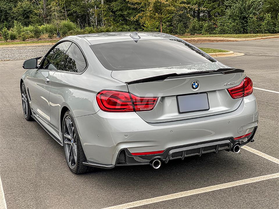 RW Carbon BMW F32 F33 Carbon Fiber Rear Bumper Splitters - Image 3